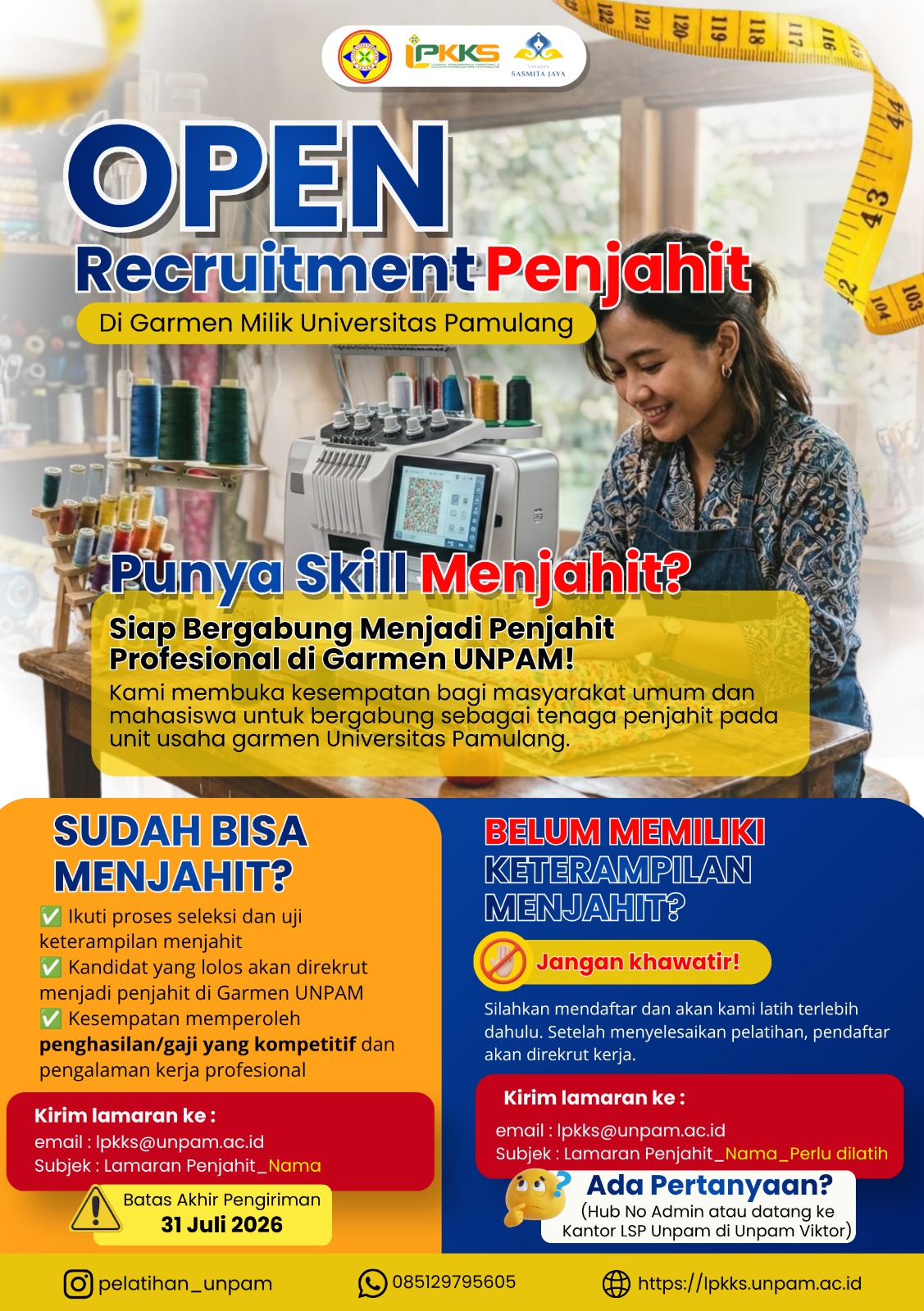 Rekrutmen Penjahit