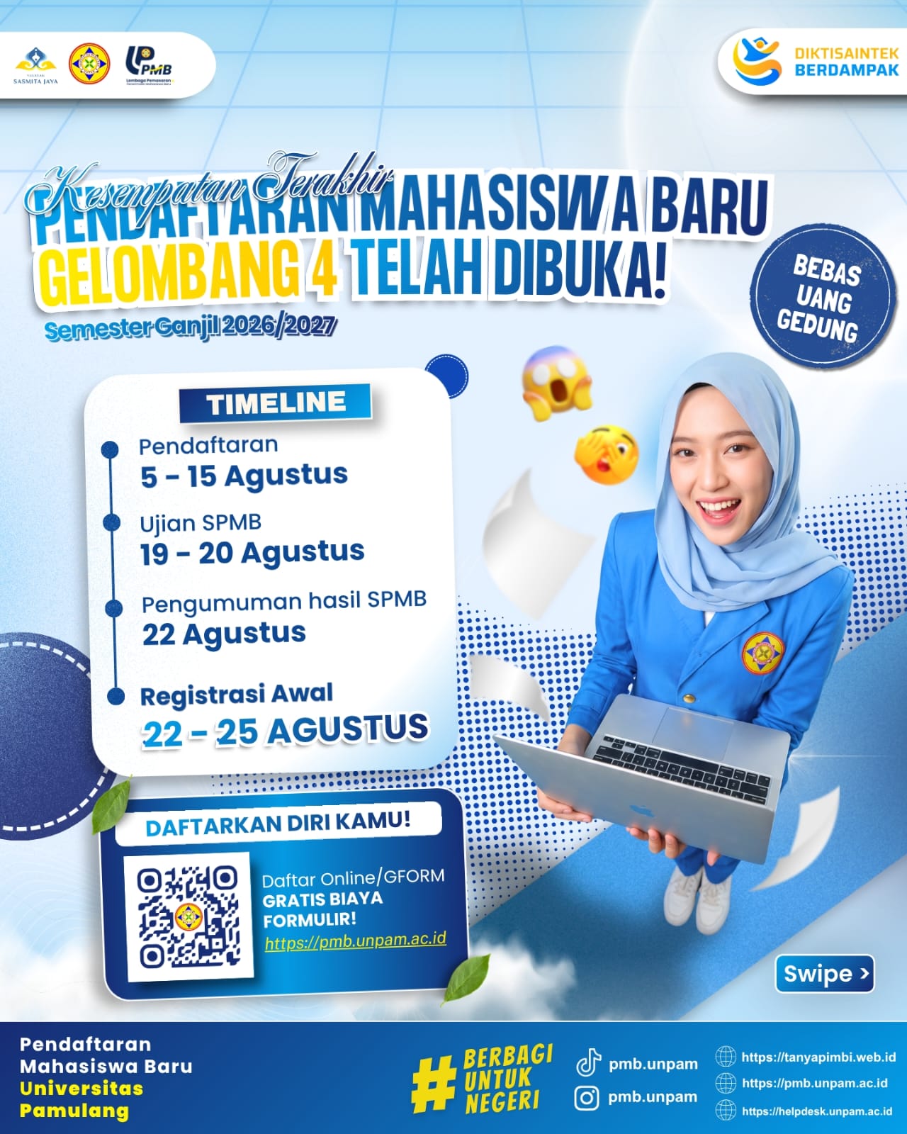 penerimaan mahasiswa baru ganjil 26/27 gelombang 4