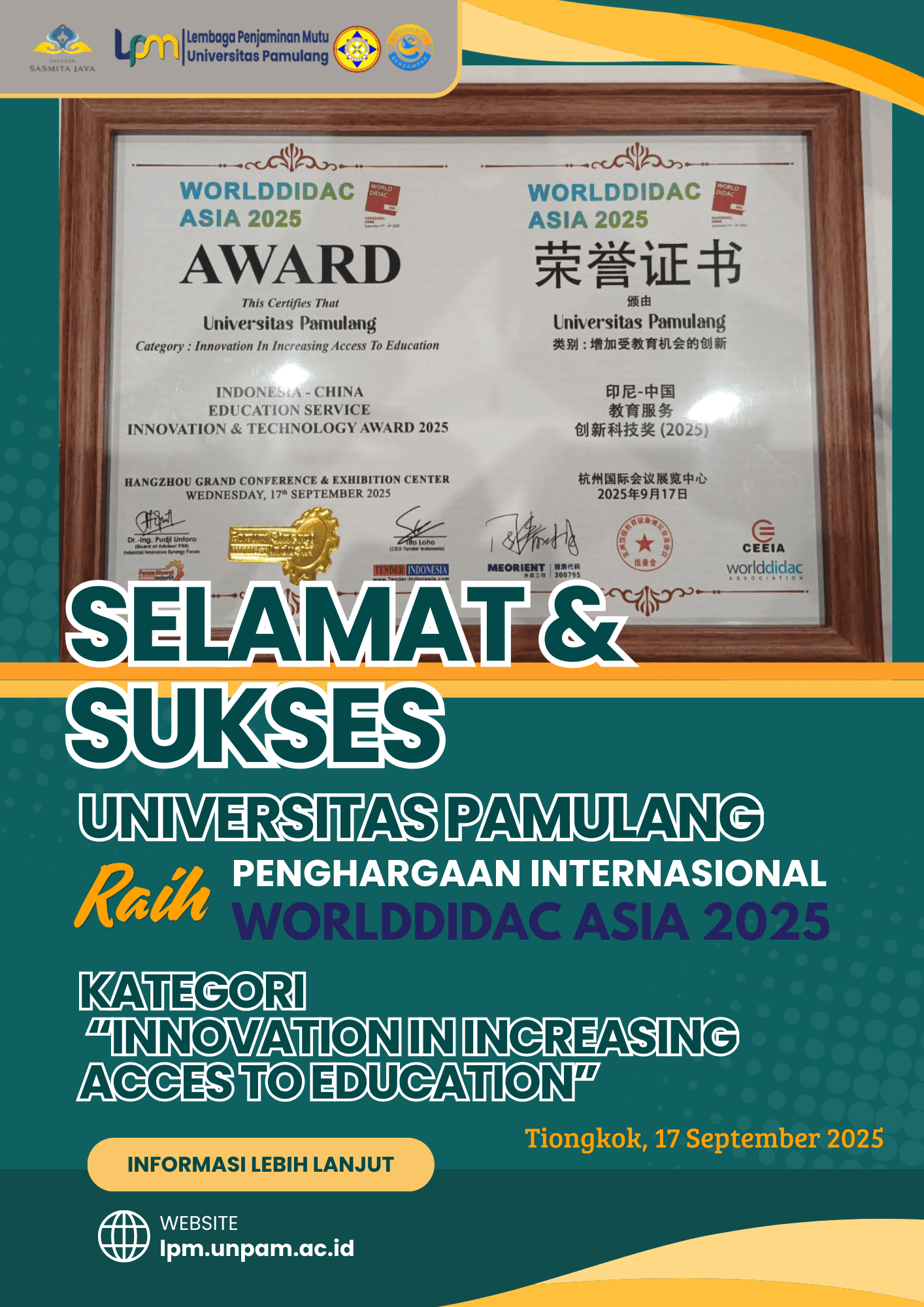 Prestasi Unpam