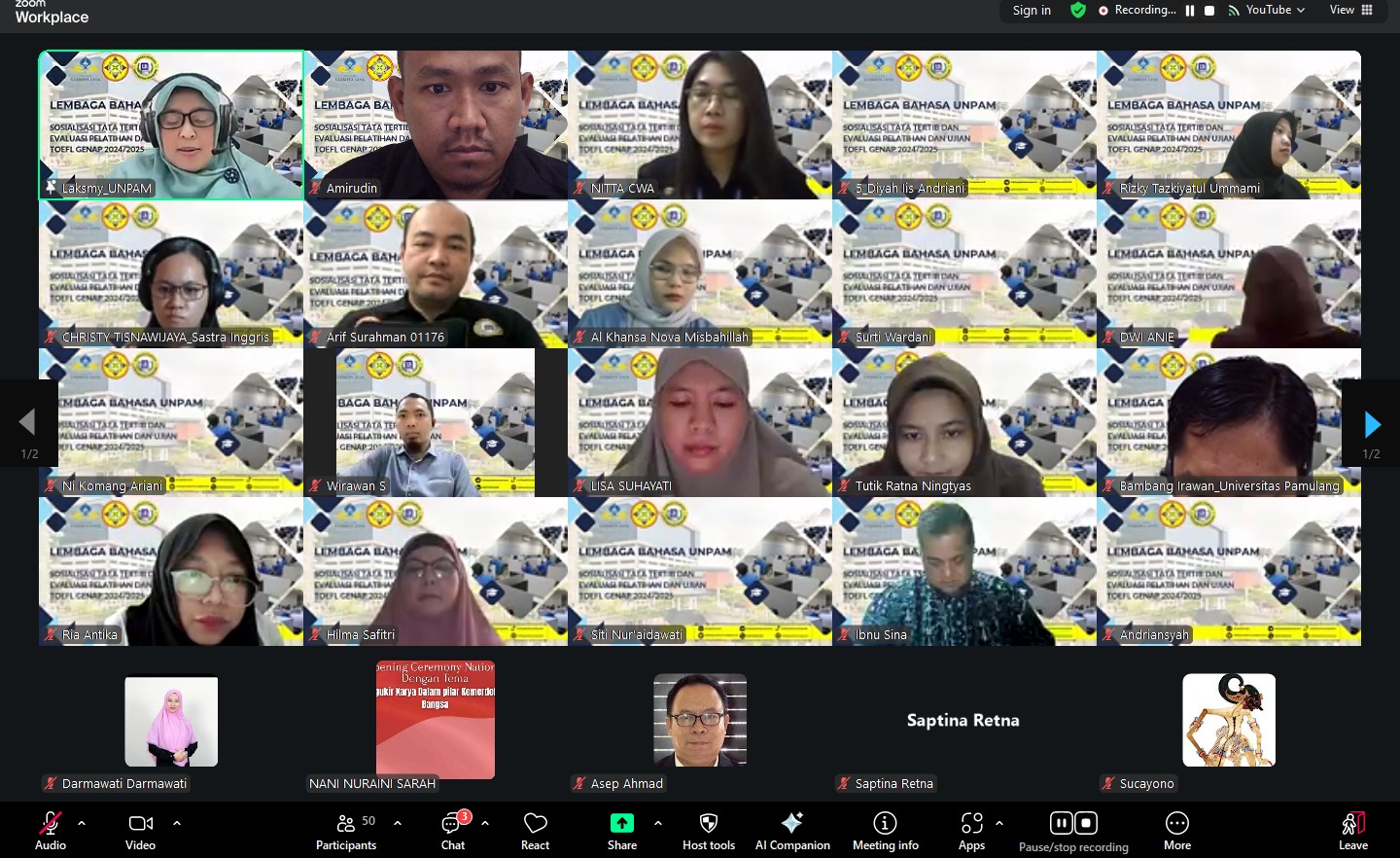 Rapat Sosialisasi Tata Tertib dan Evaluasi TOEFL