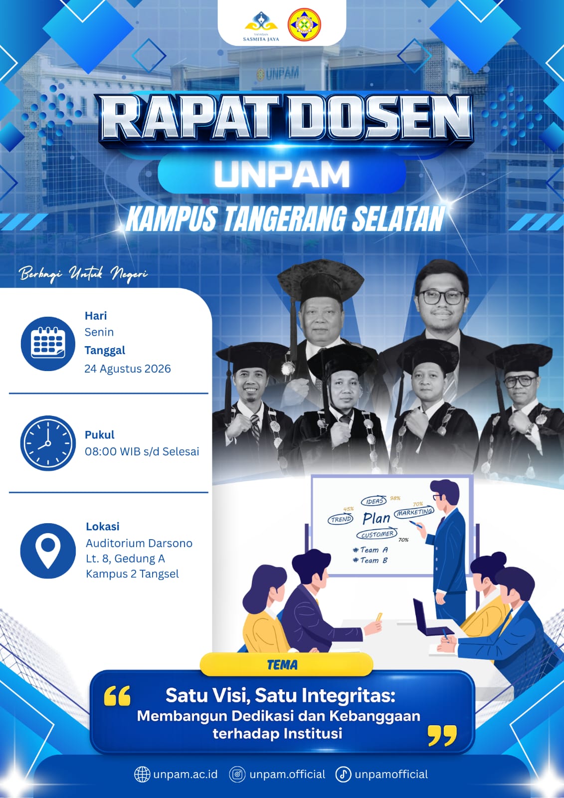 Flyer Rapat Kerja Dosen UNPAM Kampus Tangerang Selatan